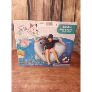 Squishmallows Gordon the Shark Pool Float Inflatable Silver Jazwares 24-BPF-5952